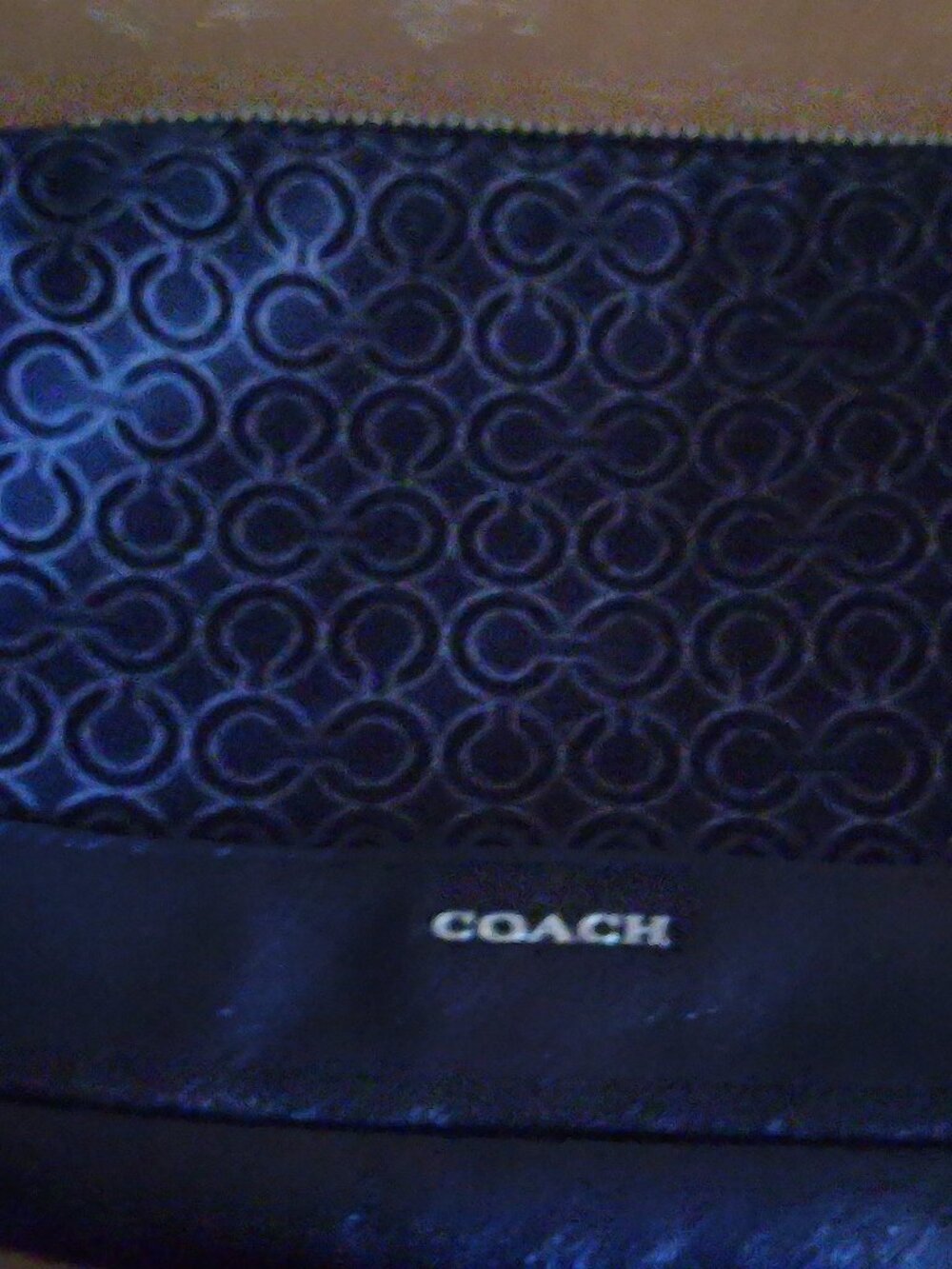 Coach Wristlet Blue Signature 'C' s Satin lined-Fob